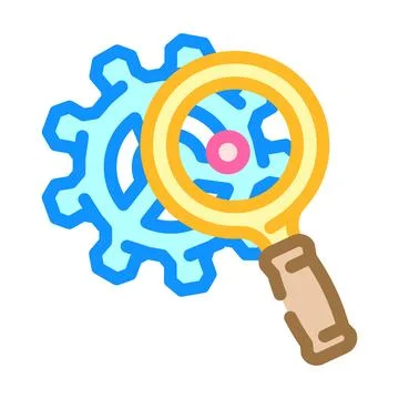 Quality testing tool work color icon vector illustration Illustrazione stock
