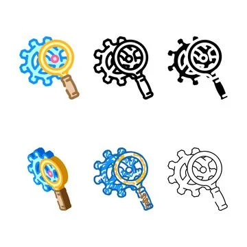 Quality testing tool work color icon vector range Stock Illustration