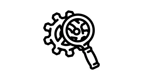 Quality testing tool work line icon animation Stock Footage 326763010