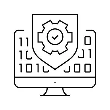 Quality testing tool work line icon vector illustration Stock Illustration