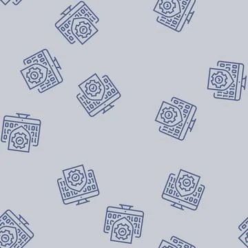 Quality testing tool work line seamless pattern Stock Illustration