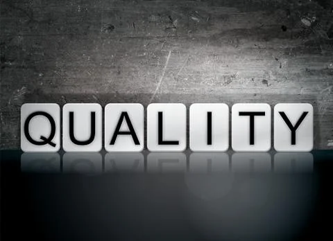 Quality Tiled Letters Concept and Theme Stock Illustration