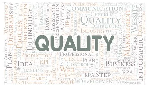 Quality typography word cloud create with the text only. Illustrazione stock