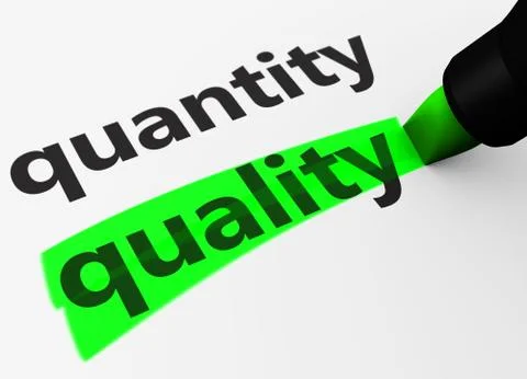 Quality Vs Quantity Concept Stock Illustration