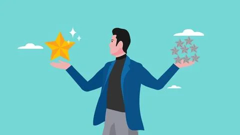 Quality vs quantity concept illustration, the balance for successes, manage.. 库存插图