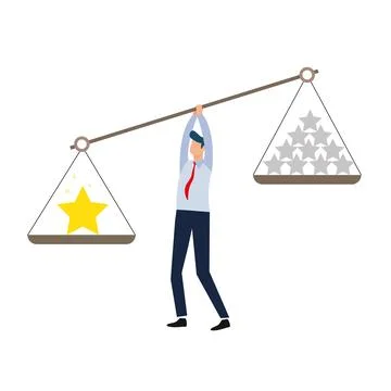 Quality vs quantity, management to assure excellent work outcome Stock Illustration