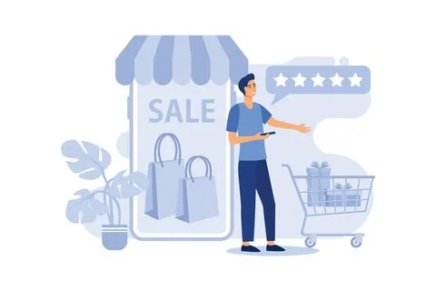 Quality vs quantity smart businessman holding precious high quality stars ver Stock Illustration