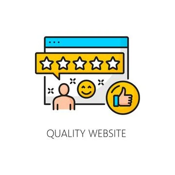 Quality website. Sem. Search engine marketing Illustrazione stock