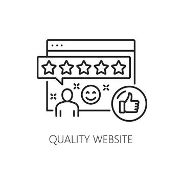 Quality website SEM, search engine marketing icon 스톡 일러스트