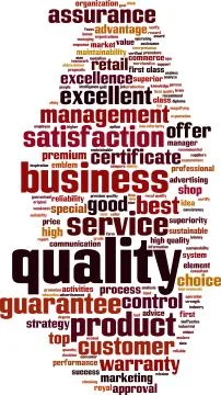 Quality word cloud concept Stock Illustration