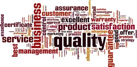 Quality word cloud Stock Illustration
