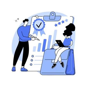 Quality work abstract concept vector illustration. Stock Illustration
