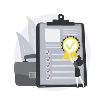 Quality work abstract concept vector illustration. Stock Illustration