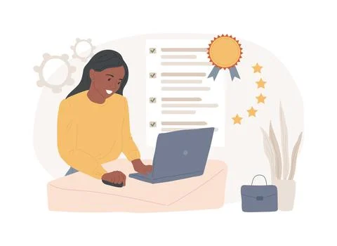 Quality work isolated concept vector illustration. Ilustración de archivo