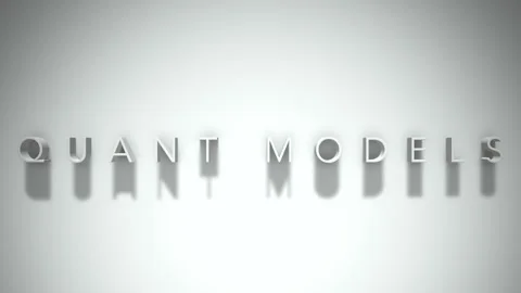 Quant models 3D title animation white text on a white background Stock-Footage 299702101