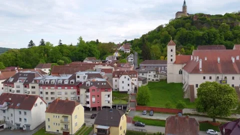 Quant Village Below Gussing Castle in Burgenland, Austria Stock Footage 278102685