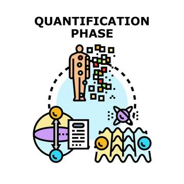 Quantification phase data analysis and health tracking Stock Illustration