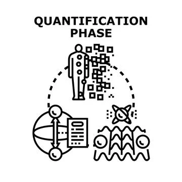 Quantification phase data analysis and health tracking Stock Illustration