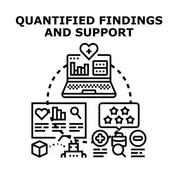 Quantified findings and support for data analysis process 库存插图
