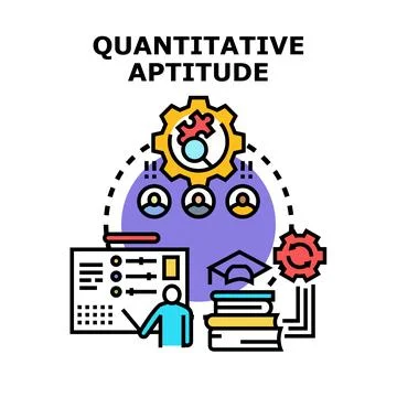 Quantitative aptitude developing logical thinking and problem solving イラスト素材