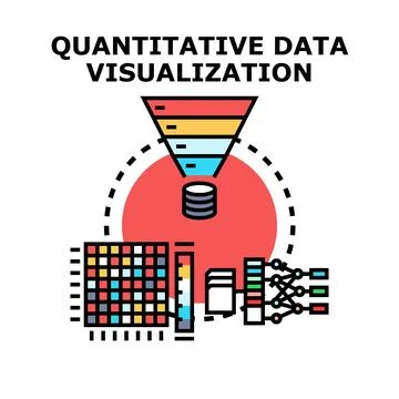 Quantitative data visualization business analysis concept Stock Illustration