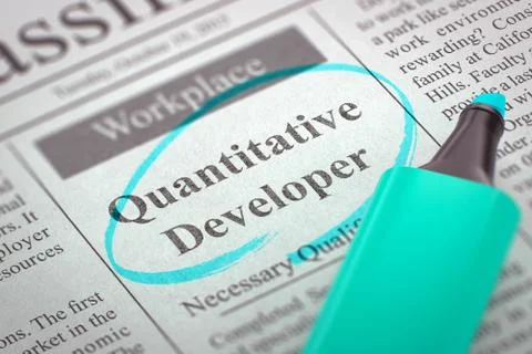 Quantitative Developer Hiring Now Stock Illustration
