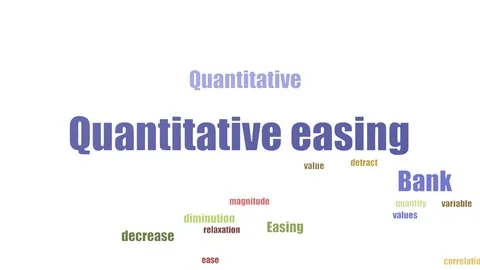 Quantitative Easing Wordcloud Animated Isolated Stock Footage 107228072