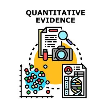 Quantitative evidence collecting analyzing information scientific research Ilustración de archivo