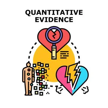 Quantitative evidence concept analyzing human health data showing research 库存插图