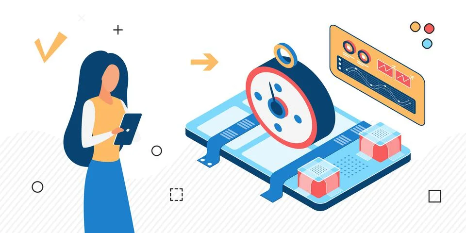 Quantitative marketplace indicators forecasting program Stock Illustration