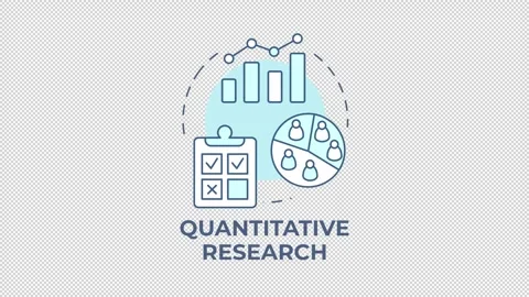 Quantitative research blue concept icon animation Stock Footage 337935666