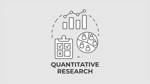 Quantitative research line concept icon animation Video stock 337774172