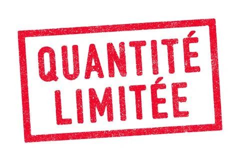 Quantite limitee red ink stamp Stock Illustration