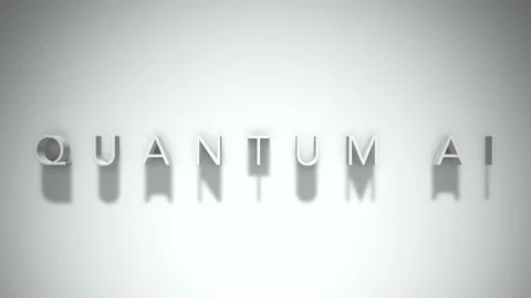 Quantum AI 3D title animation with shadows on a white background Stock Footage 296050214
