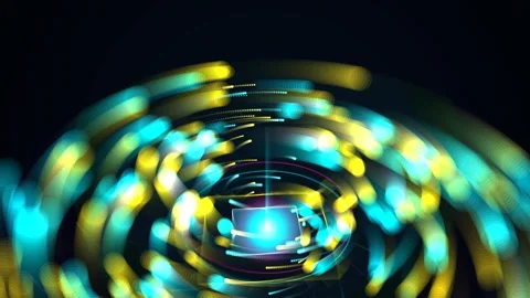 Quantum AI Chip Core Neural Network Processor Stock Footage 343074378
