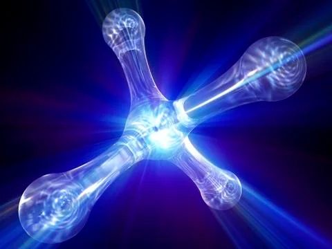 Quantum atom model Stock Illustration