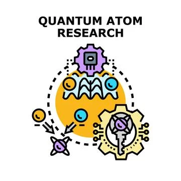 Quantum atom research and new technology development イラスト素材