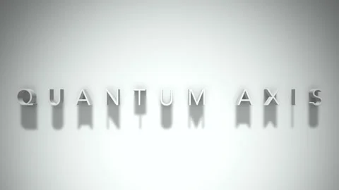 Quantum axis 3D title animation with shadows on a white background Video stock 298002655