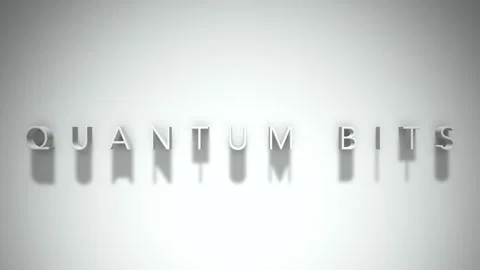 Quantum bits 3D title animation with shadows on a white background Stock Footage 297906030