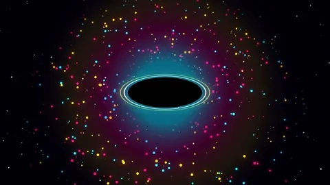 Quantum Black Hole Singularity Cosmic Event Horizon 4K Loop Stock Footage 343074453