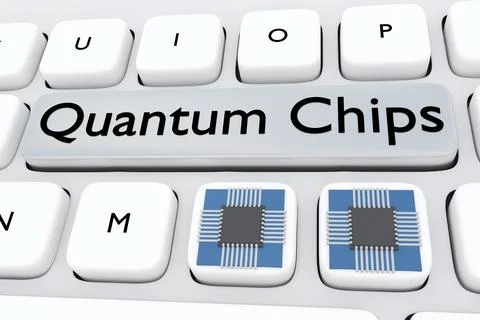 Quantum Chips concept Stock Illustration