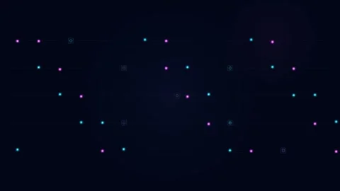 Quantum Circuit Data Flow Loop Stock Footage 344926777