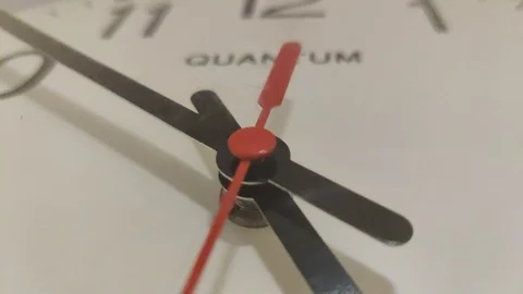 Quantum clock showing time ticking by in hospital Stock Footage 119590941