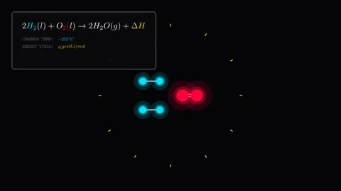 The Quantum Combustion Chamber-watch the diatomic molecules drift 스톡 동영상 334583589