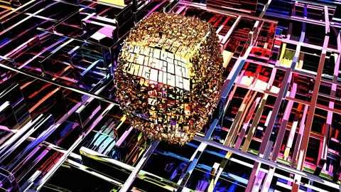 Quantum computer. Ai artificial intelligence concept Cyber security Stock Footage 159640098