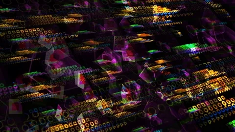 Quantum computer and intelligent cube futuristic technology digital dimension Stock Footage 159523329