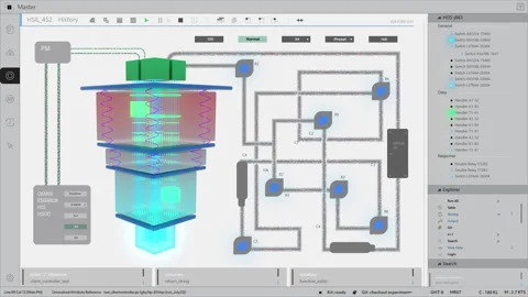 Quantum Computer Diagnostics Interface Screen Template White Theme Stock Footage 319832008