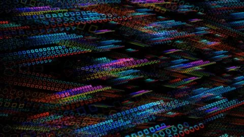 Quantum computer digital blue red futuristic technology big data dimension .. Stock Photos