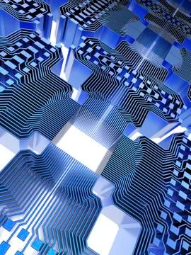 Quantum computer, electronic circuitry イラスト素材
