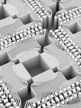 Quantum computer, electronic circuitry イラスト素材